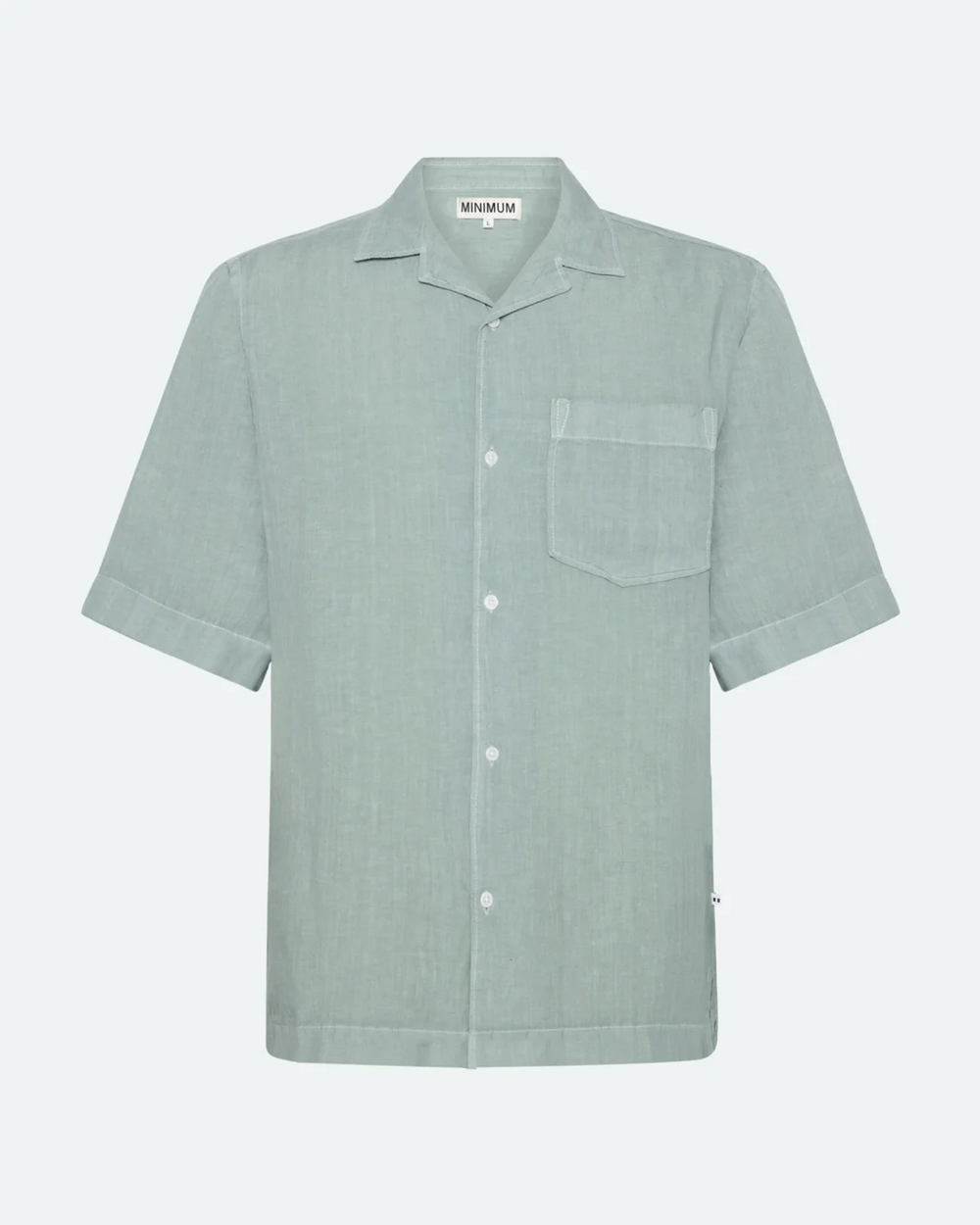 HAYDEN Gray Mist Short Sleeved Linen Shirt