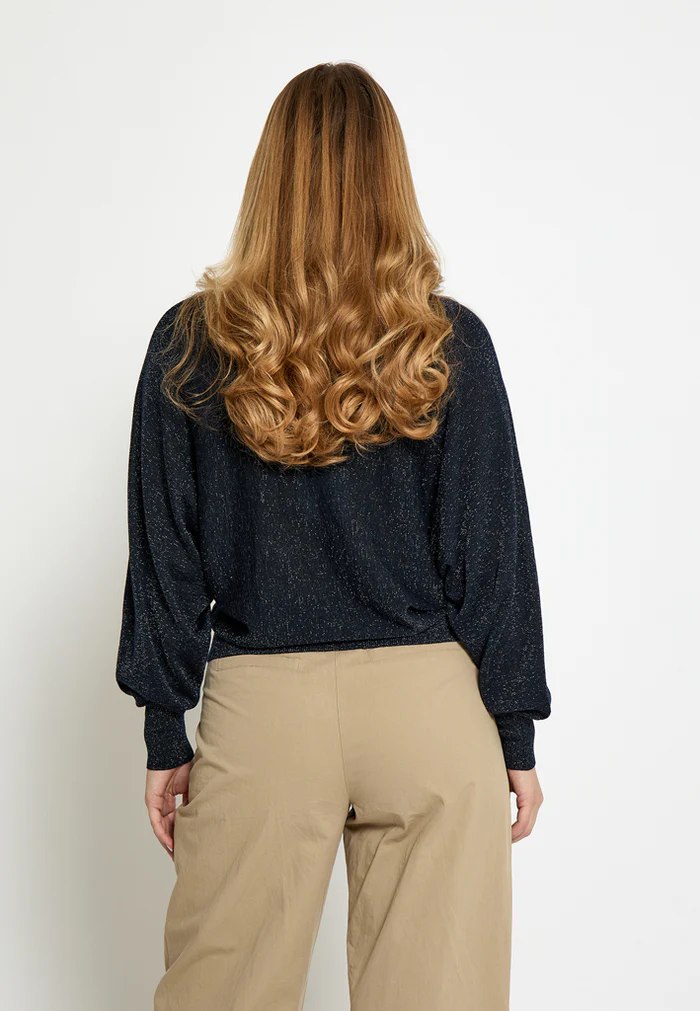 
                  
                    DANA Black Iris Metallic Bat Sleeve Jumper
                  
                