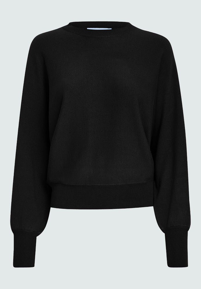 
                  
                    MSDANA – Schwarzer Strickpullover mit Fledermausärmeln
                  
                