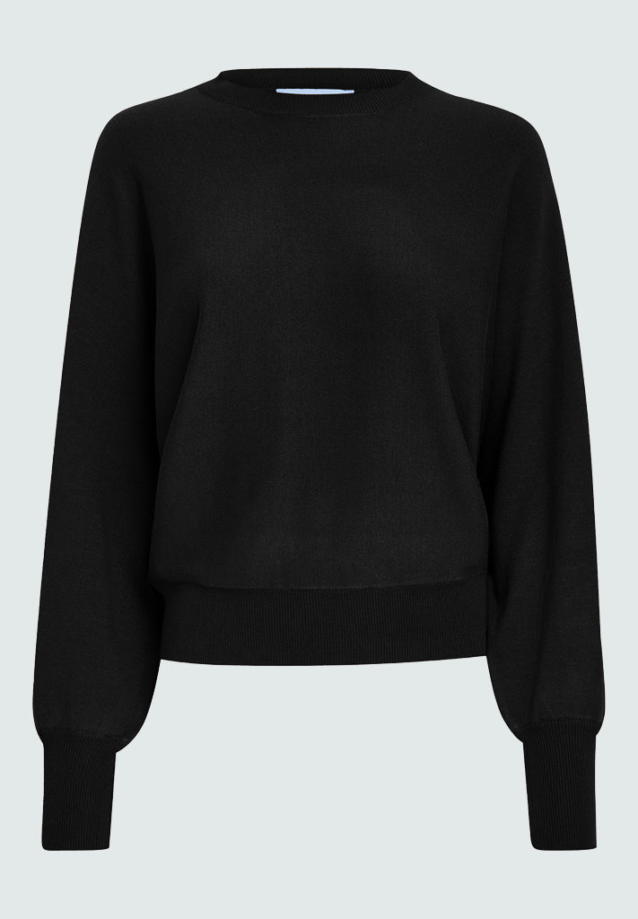 
                  
                    MSDANA – Schwarzer Strickpullover mit Fledermausärmeln
                  
                