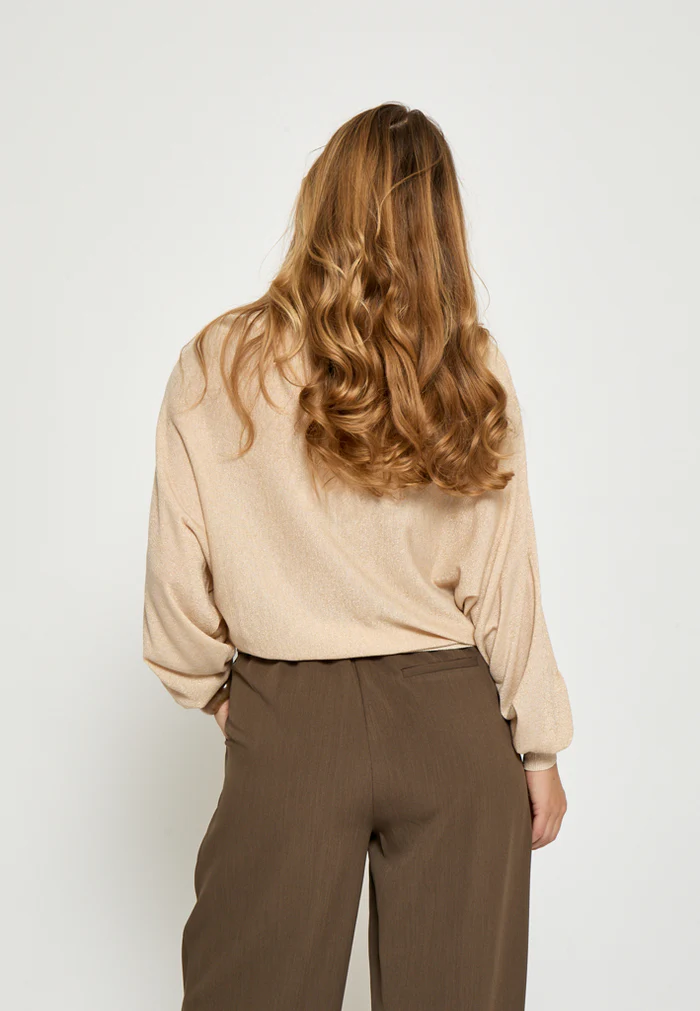 
                  
                    MSDANA Medal Gold Metallic Bat Sleeve Jumper
                  
                