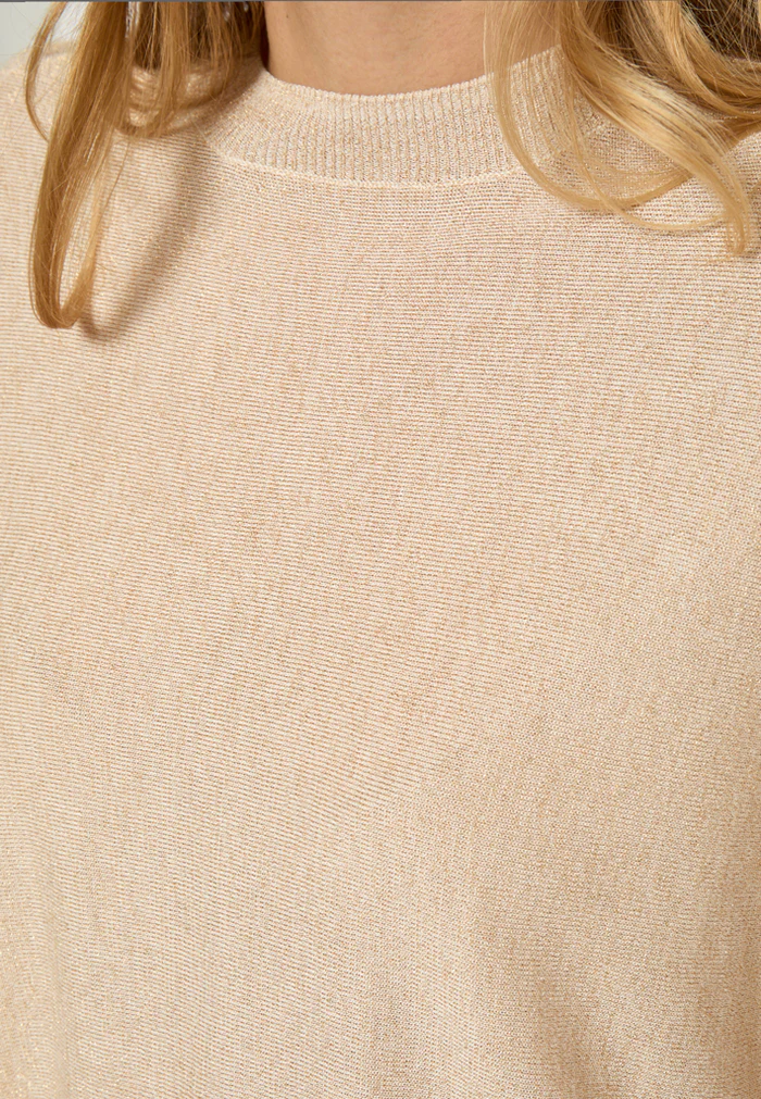 
                  
                    MSDANA Medal Gold Metallic Bat Sleeve Jumper
                  
                