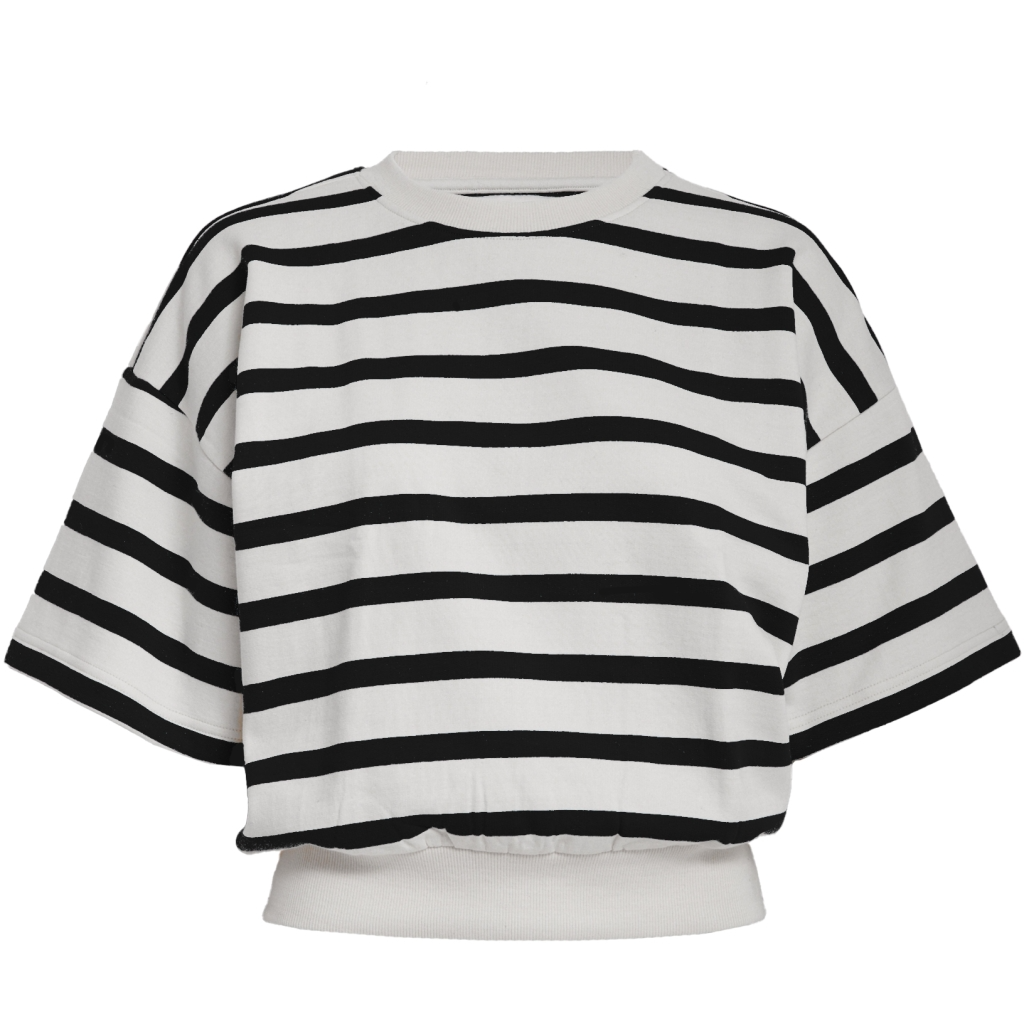 
                  
                    MSESTELLA Black Striped Short Sleeve Jumper
                  
                