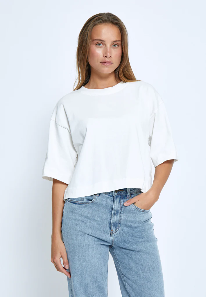 MSGAMMA Cloud Dancer Cropped T-Shirt