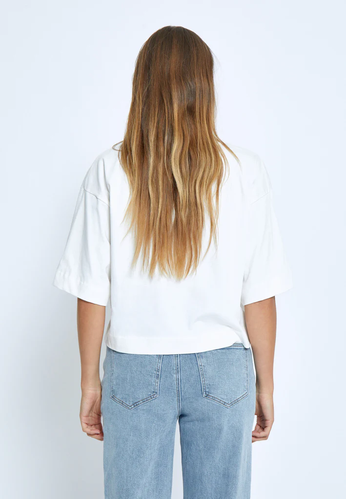 
                  
                    MSGAMMA Cloud Dancer Cropped T-Shirt
                  
                