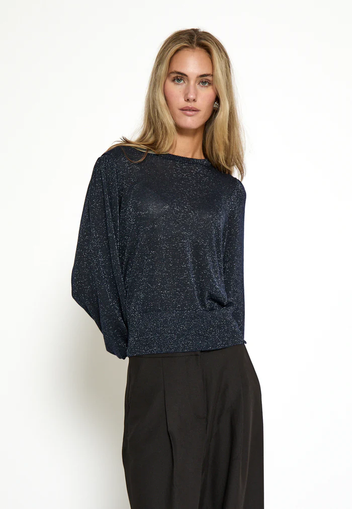 MSLIVA Black Iris Metallic Jumper