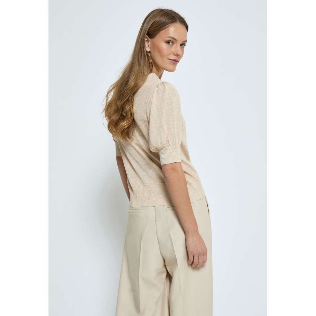 
                  
                    MSLIVA Medal Gold Metallic Puff Sleeve Knit Jumper
                  
                