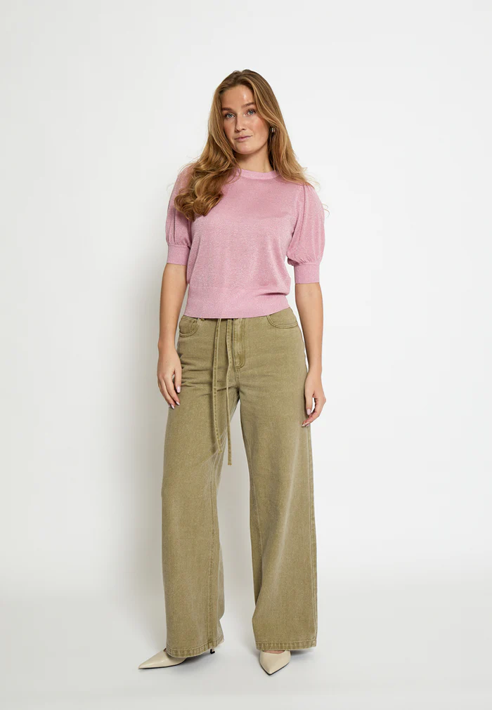 
                  
                    MSLIVA Prism Pink Puff Sleeve Metallic Jumper
                  
                