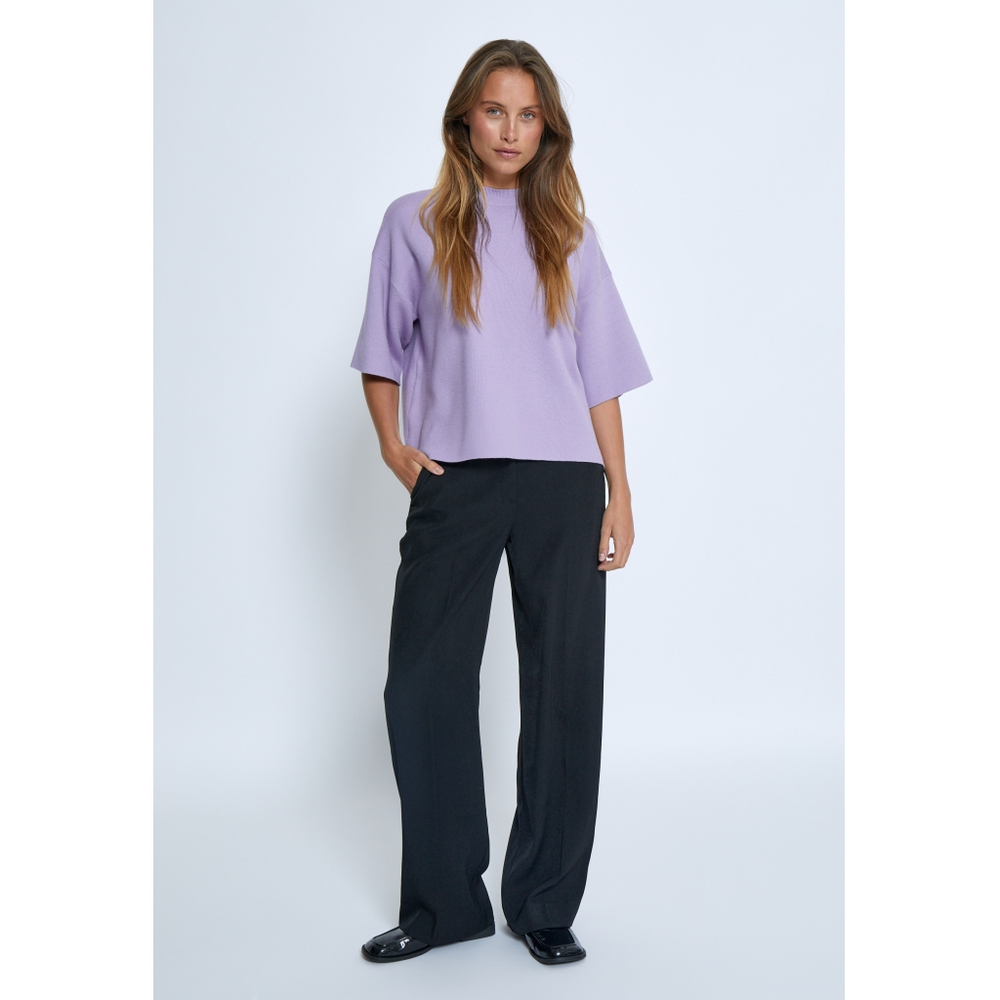 
                  
                    MSLUPI Pastel Lilac Knit T-Shirt
                  
                