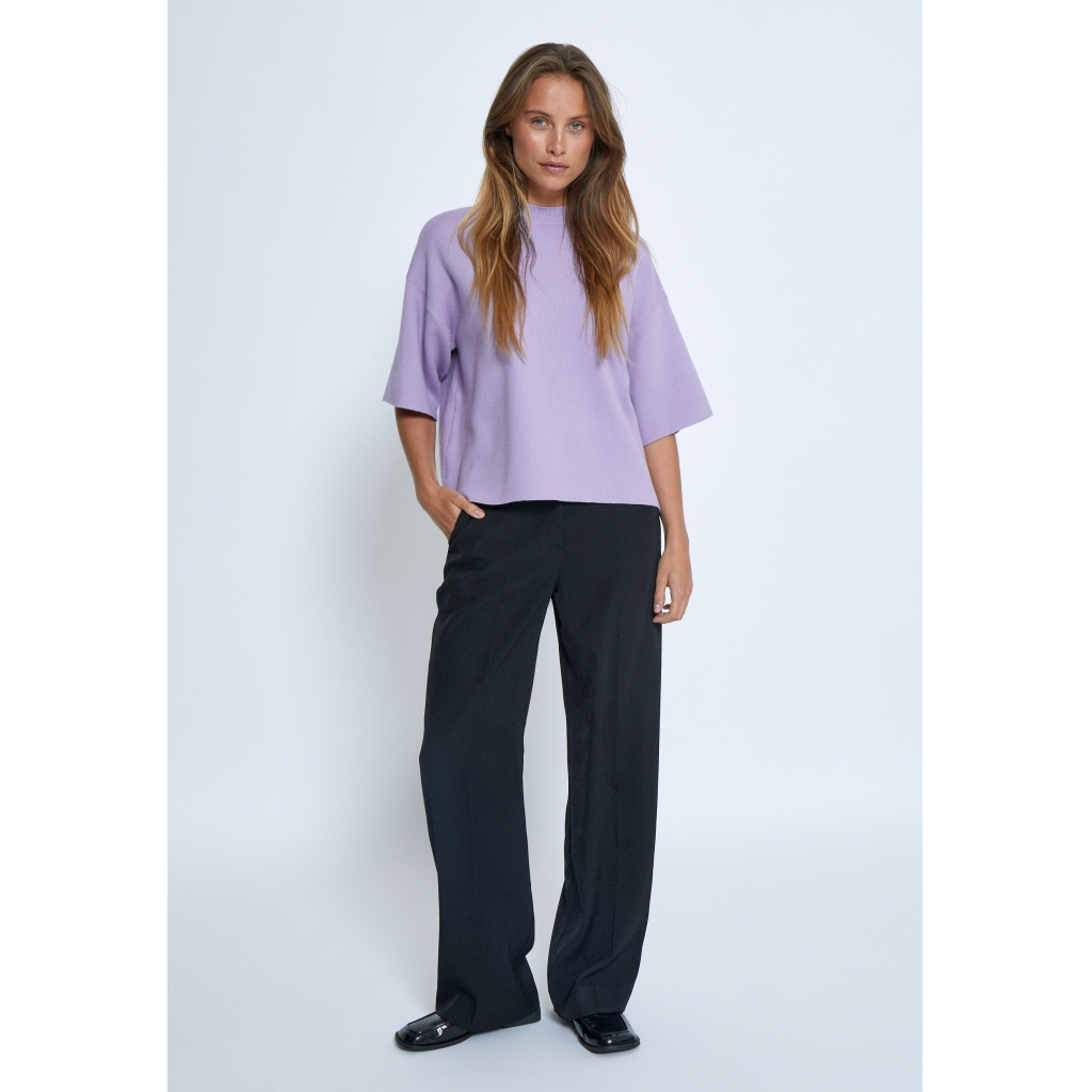 
                  
                    MSLUPI Pastel Lilac Knit T-Shirt
                  
                