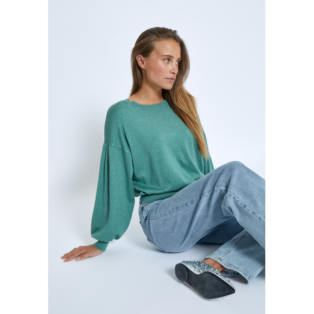 
                  
                    MSMELEA Frosty Spruce Melange Knit Jumper
                  
                