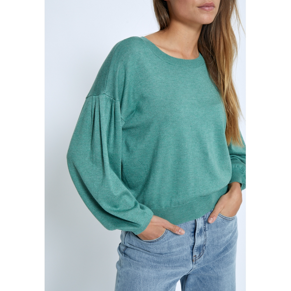 
                  
                    MSMELEA Frosty Spruce Melange Knit Jumper
                  
                