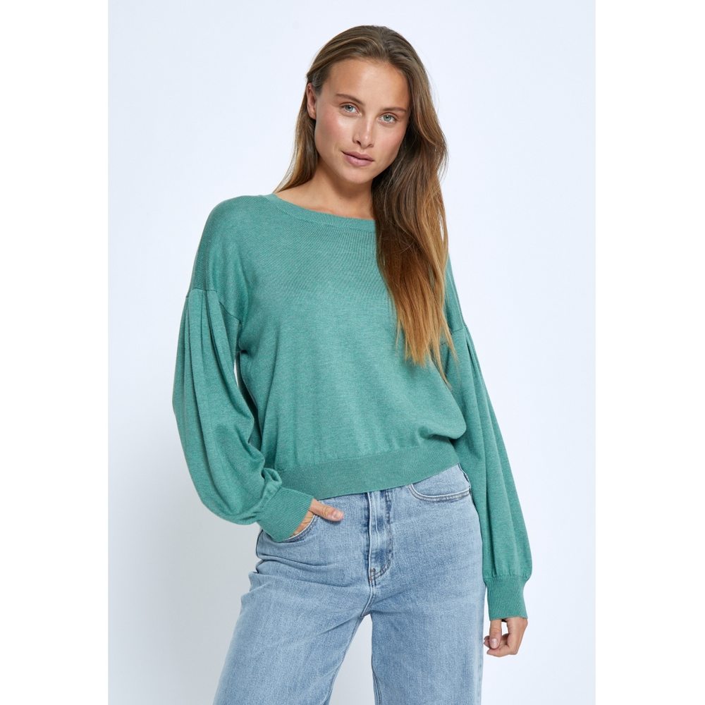 
                  
                    MSMELEA Frosty Spruce Melange Knit Jumper
                  
                
