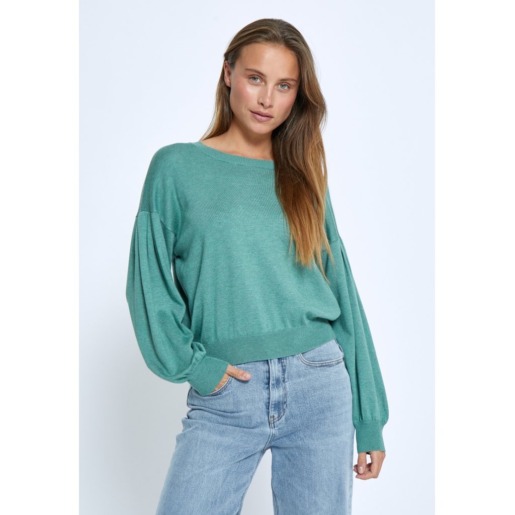 
                  
                    MSMELEA Frosty Spruce Melange Knit Jumper
                  
                