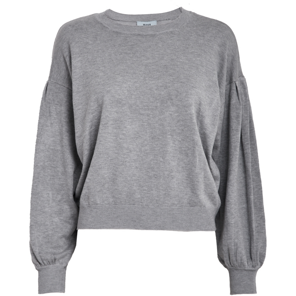 MSMELEA Light Grey Melange Knit Jumper