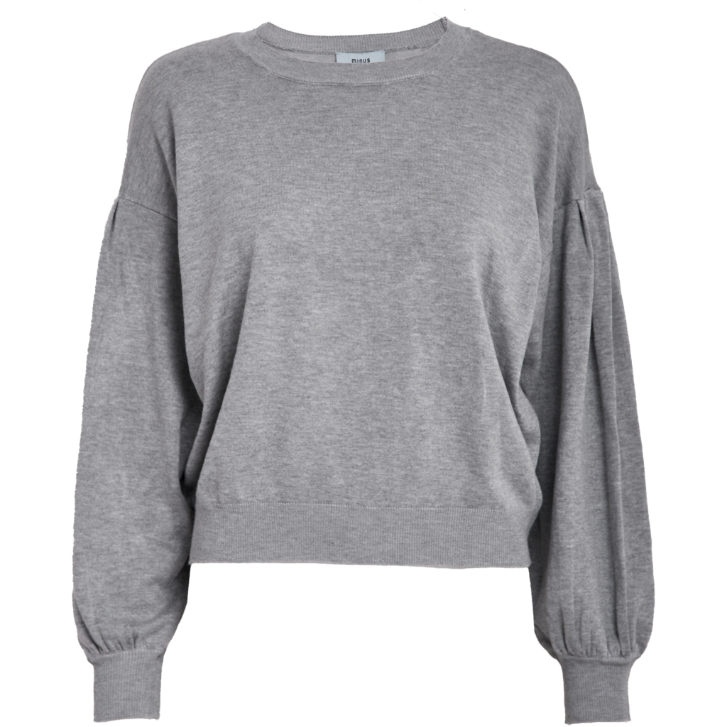 
                  
                    MSMELEA Light Grey Melange Knit Jumper
                  
                