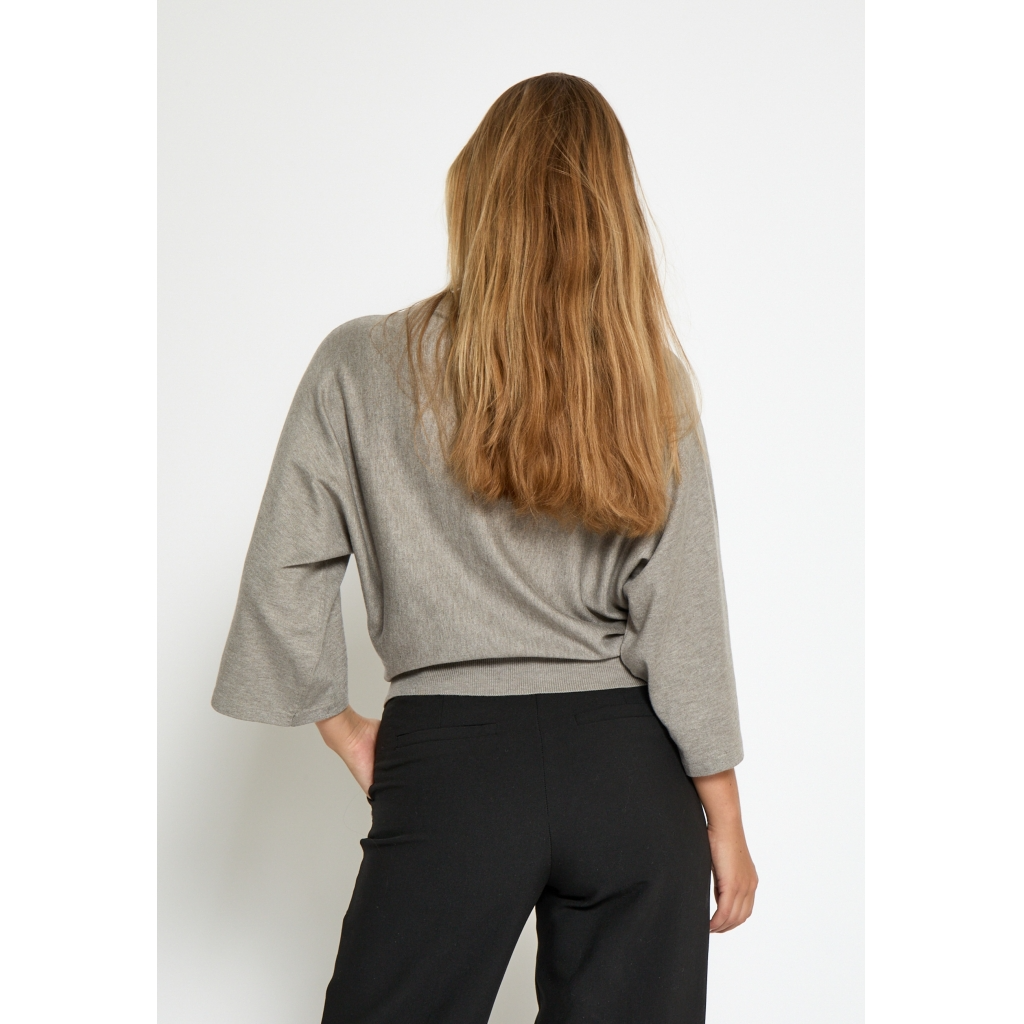 
                  
                    MSTESS – T-Shirt aus meliertem Strick mit String
                  
                