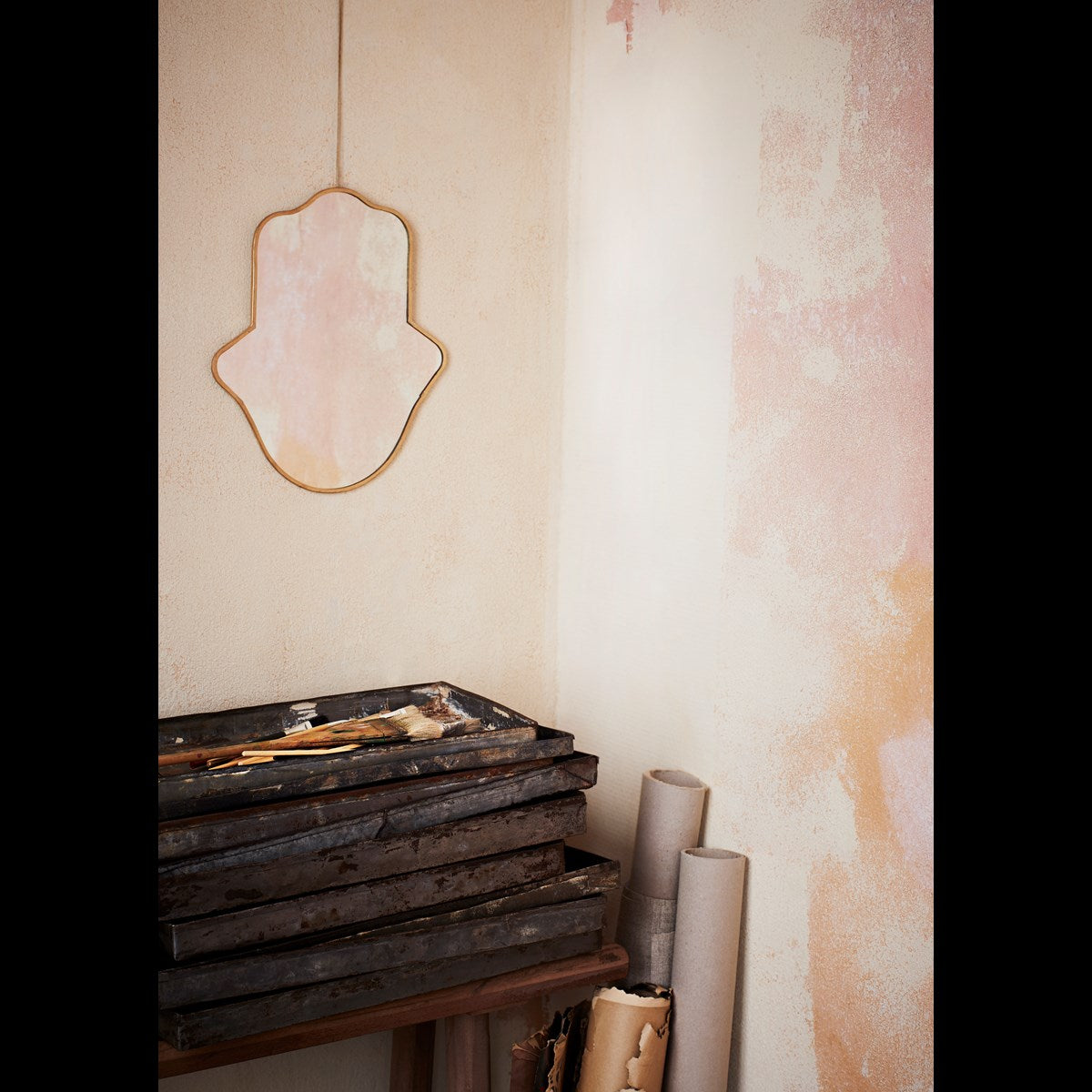 
                  
                    Gold Hanging Mirror
                  
                