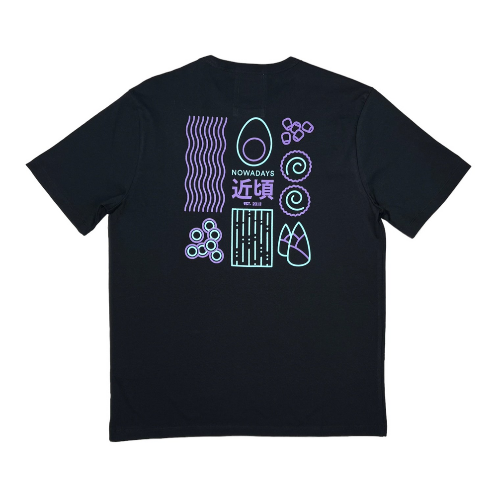 Faded Black Print Ramen T-Shirt