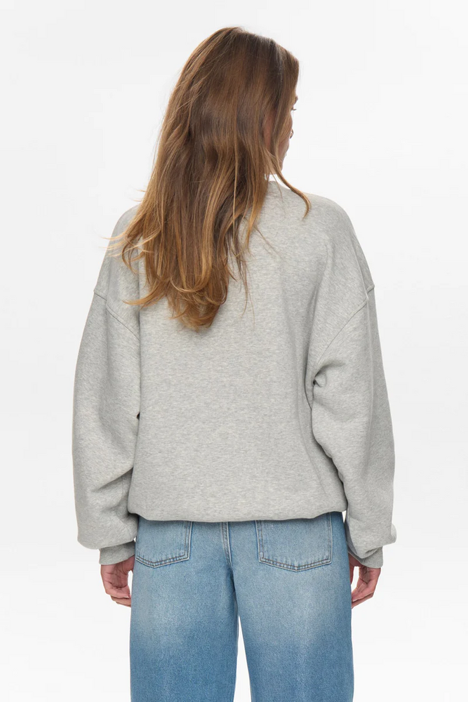 
                  
                    NUBISSA Light Grey Melange Oversize Jumper
                  
                