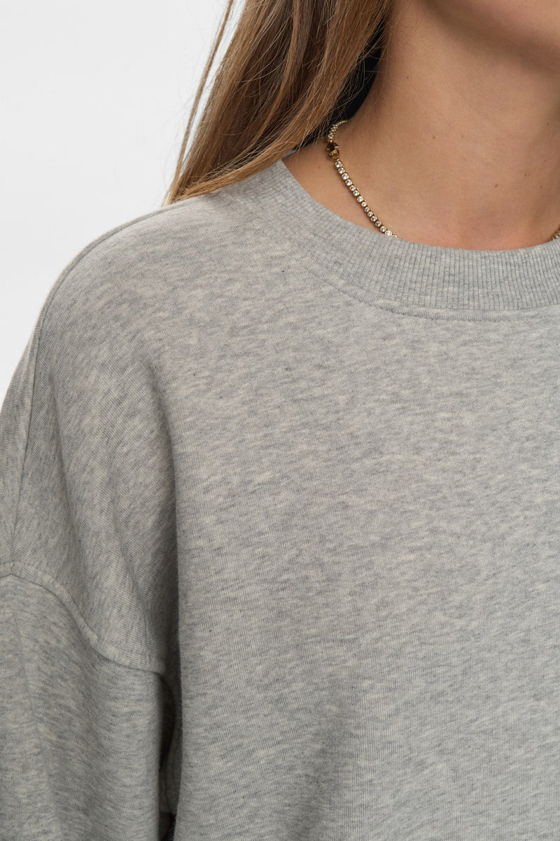 
                  
                    NUBISSA Light Grey Melange Oversize Jumper
                  
                