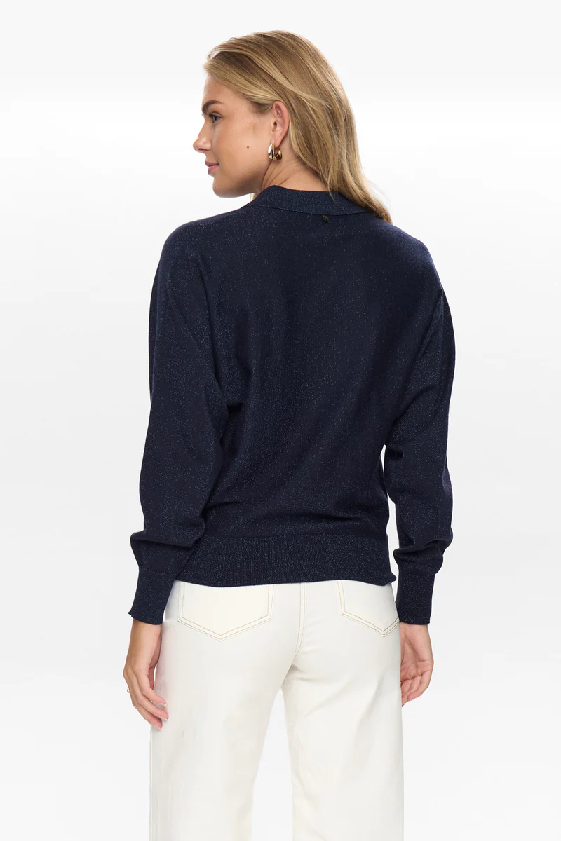 
                  
                    NUDAJANA Dark Sapphire Polo Jumper
                  
                