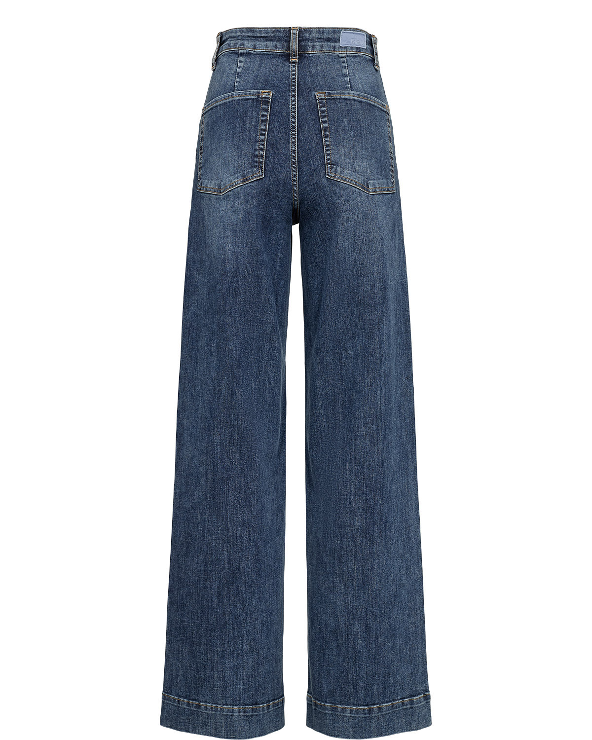 
                  
                    NUPARIS Medium Blue Grain Denim Wide Jeans
                  
                