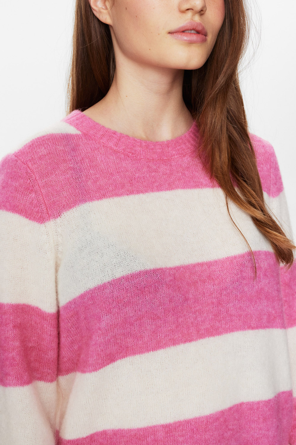 
                  
                    NURIETTE Pink Cosmos Big Stripe Jumper
                  
                