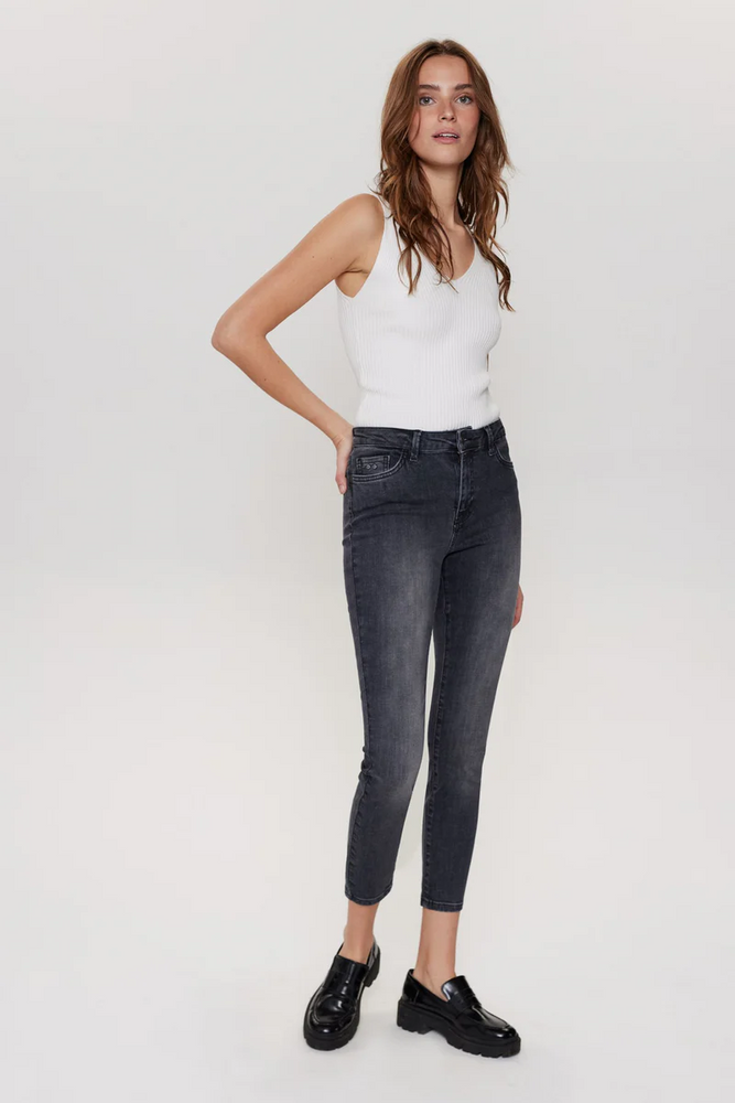 
                  
                    NUSIDNEY Medium Grey Melange Cropped Jeans
                  
                