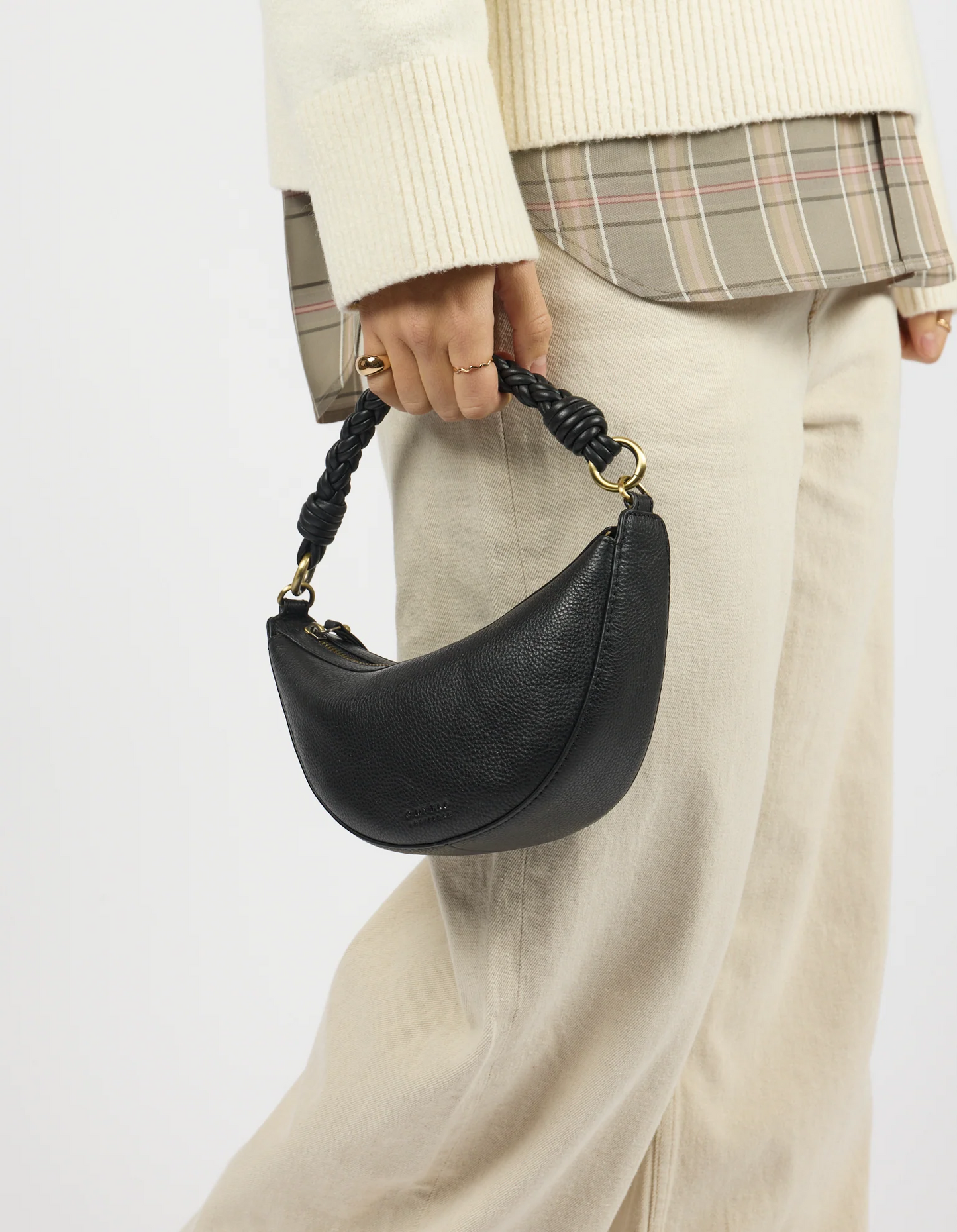 
                  
                    LEO Black Soft Grain Leather Twisted Handle Mini Bag
                  
                