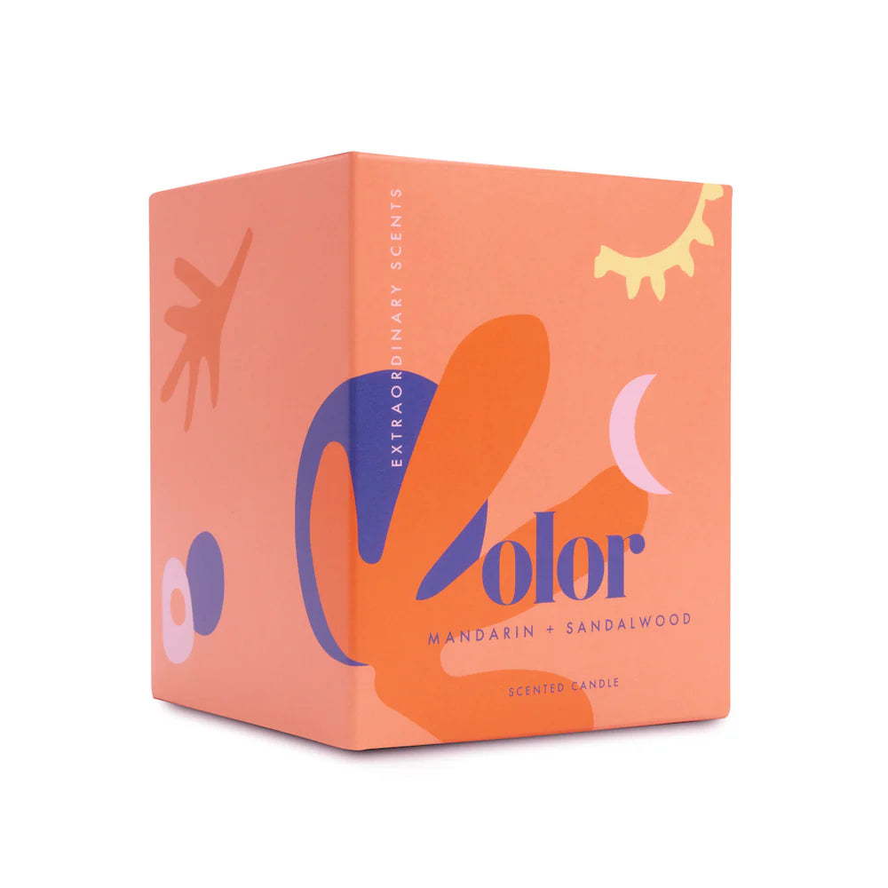 Klassische Kerze mit Mandarine und Sandelholz