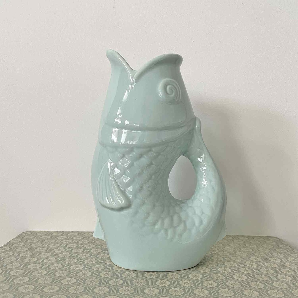 
                  
                    Large Frosted Blue Fish Jug Vase
                  
                