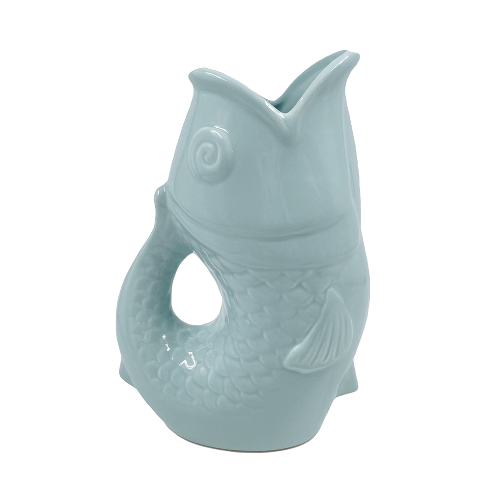 
                  
                    Large Frosted Blue Fish Jug Vase
                  
                