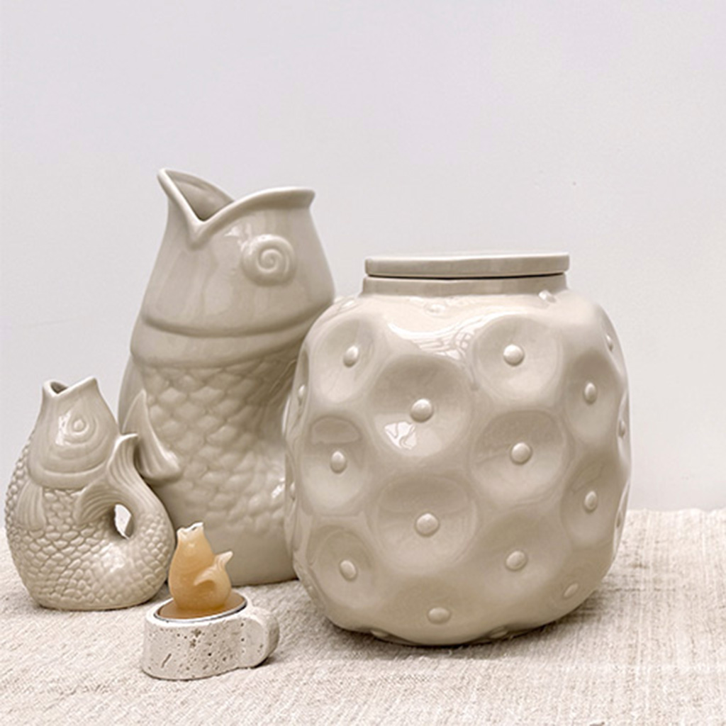 
                  
                    Large Sand Fish Jug Vase
                  
                