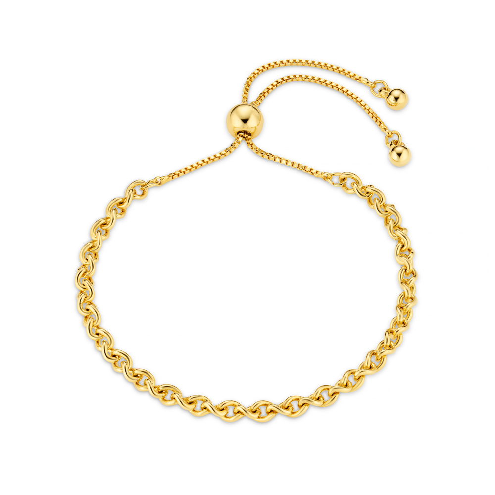 Pale Gold Chain Slider Bracelet