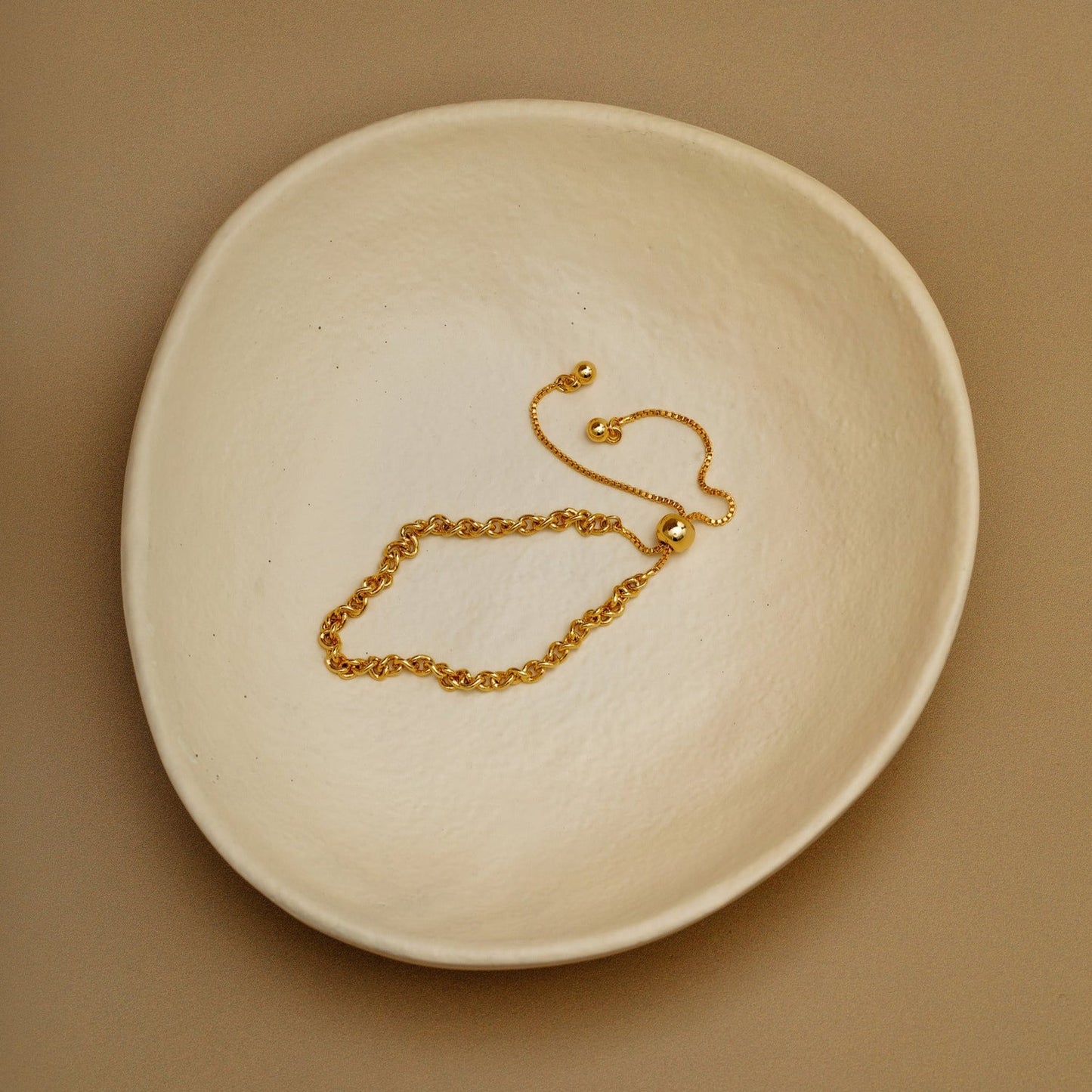 
                  
                    Pale Gold Chain Slider Bracelet
                  
                