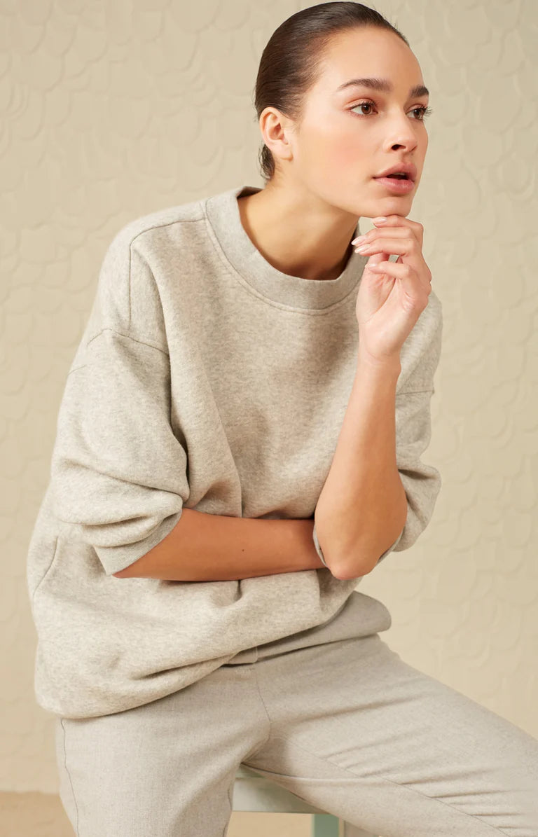
                  
                    Mid Grey Melange Oversized Jumper
                  
                