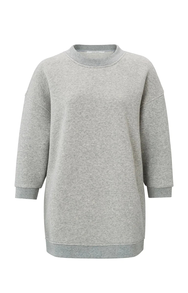 Mid Grey Melange Oversized Jumper