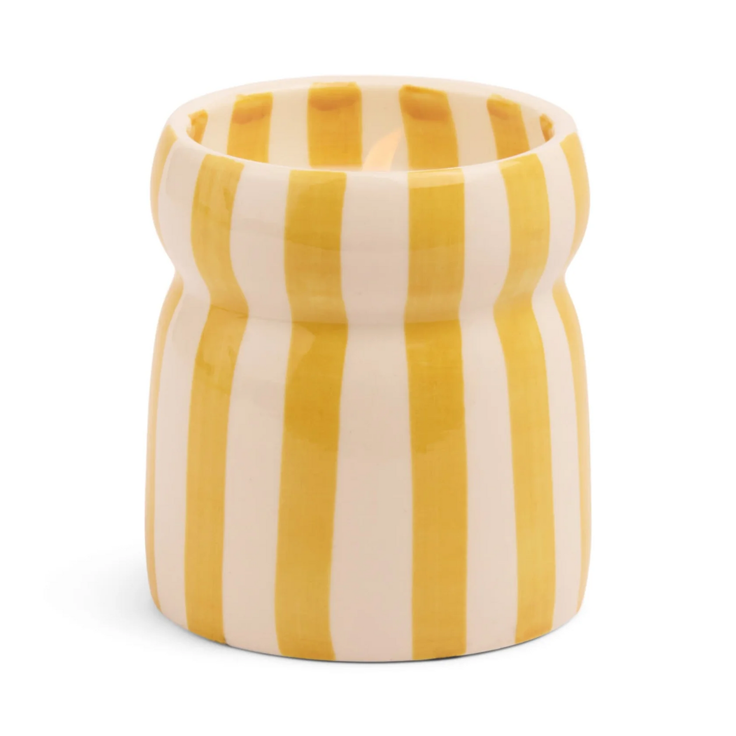 
                  
                    CABANA Ochre Gold Coast Striped Ceramic Candle
                  
                
