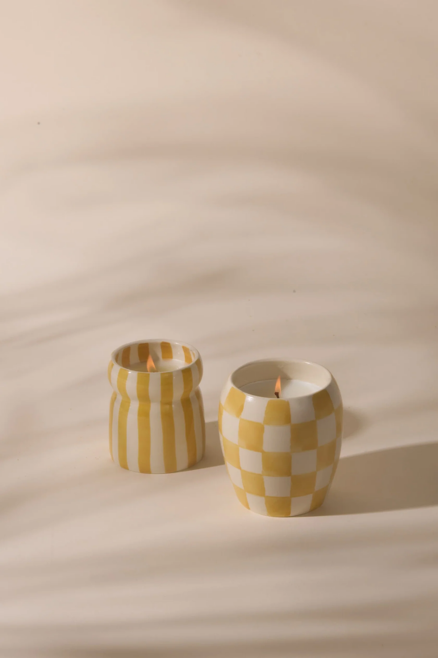 
                  
                    CABANA Ochre Gold Coast Striped Ceramic Candle
                  
                