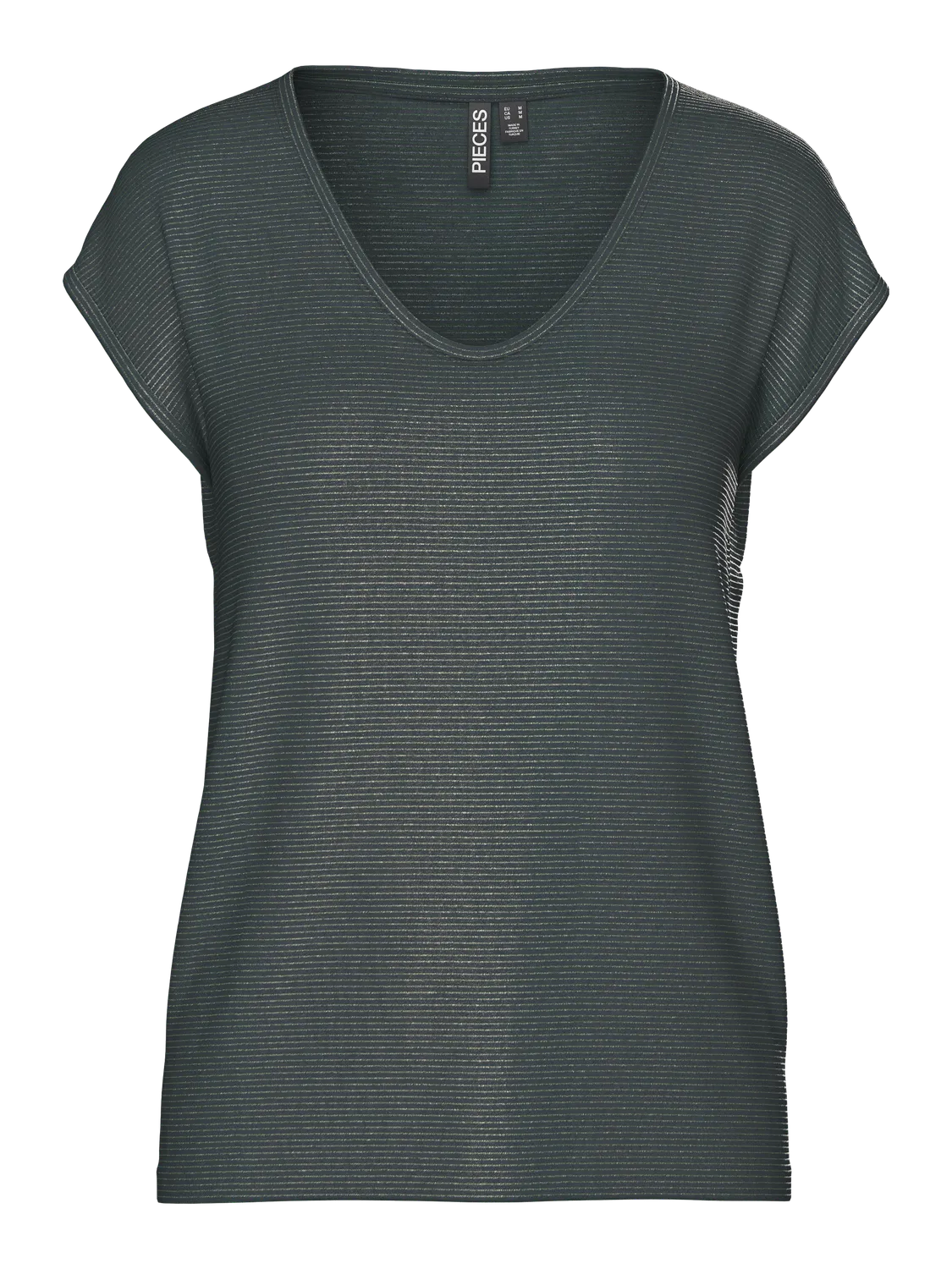 
                  
                    PCBILLO Darkest Spruce Lurex Stripes Loose T-Shirt
                  
                