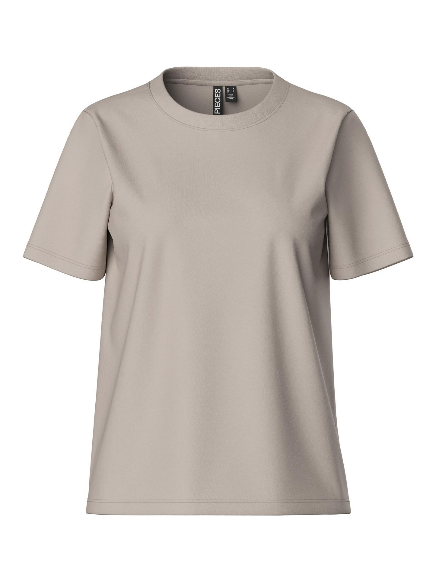 
                  
                    PCRIA – Einfarbiges T-Shirt in Silbergrau
                  
                