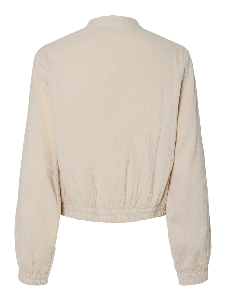 
                  
                    PCTASTINA Silbergraue Bomberjacke
                  
                