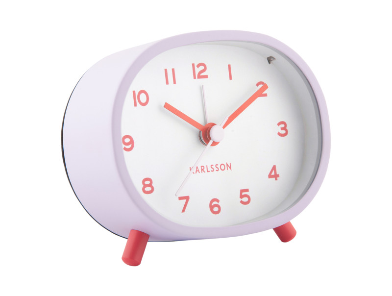 CHEEKY Soft Purple Oval Alarm Clock