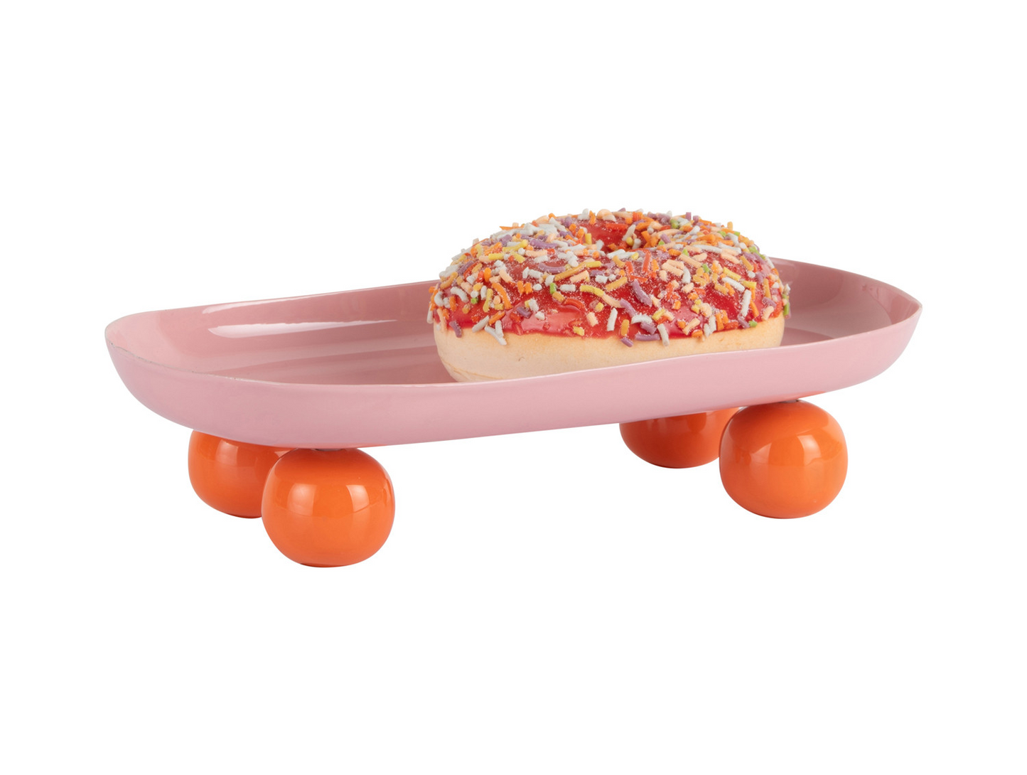 
                  
                    DOUBLE FUNKY Ovales Tablett in leuchtendem Orange und zartem Rosa
                  
                