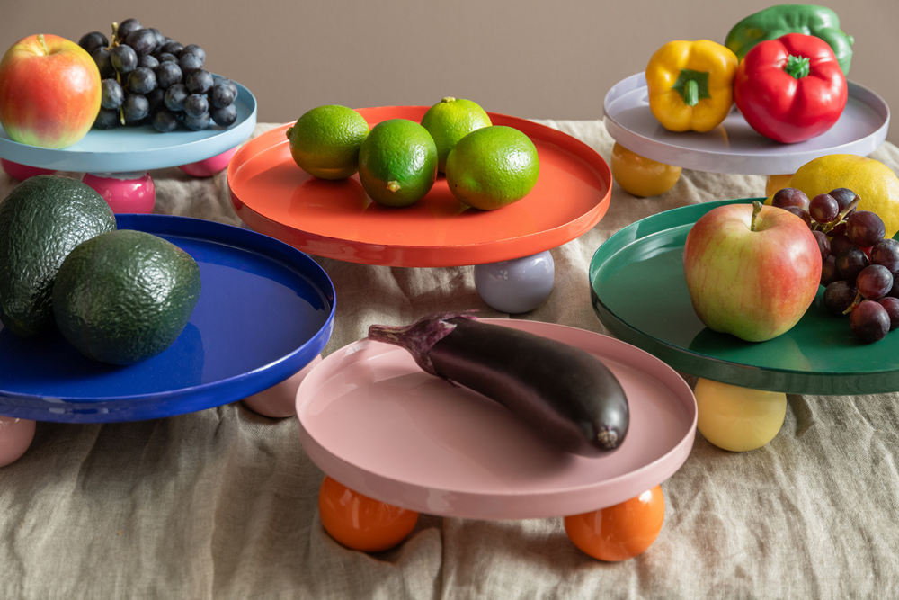 
                  
                    DOUBLE FUNKY Großes rundes Tablett in Kobaltblau und Zartrosa
                  
                