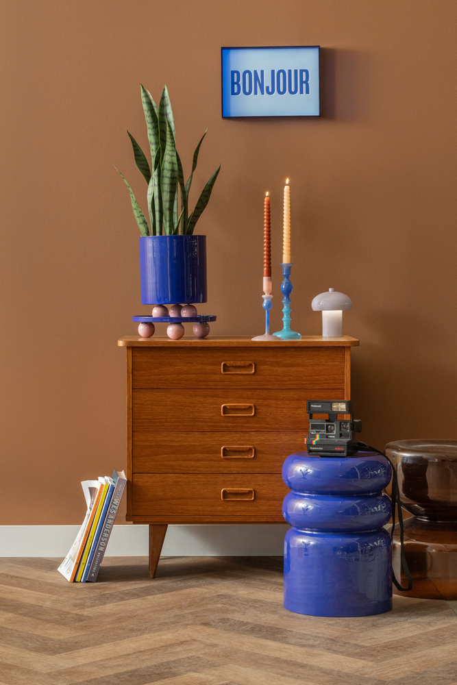 
                  
                    DOUBLE FUNKY Großes rundes Tablett in Kobaltblau und Zartrosa
                  
                