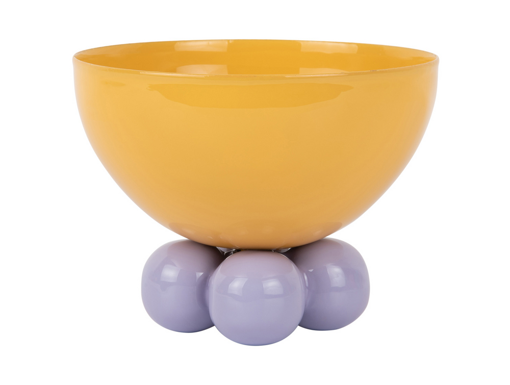 
                  
                    DOUBLE FUNKY Medium Bright Yellow Soft Purple Bowl
                  
                