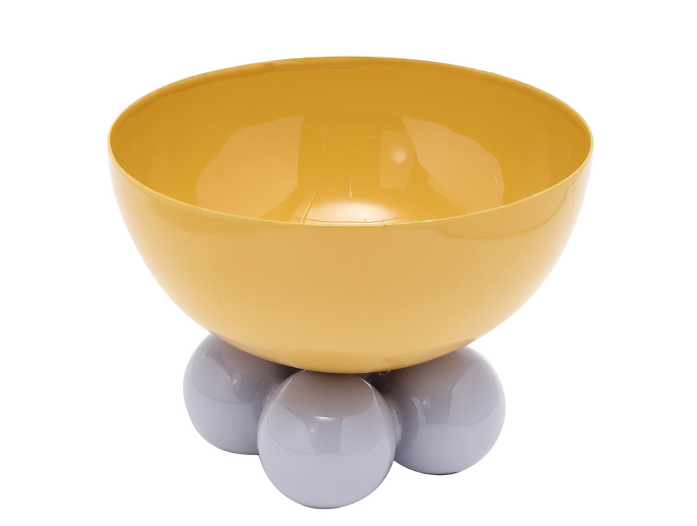 DOUBLE FUNKY Medium Bright Yellow Soft Purple Bowl