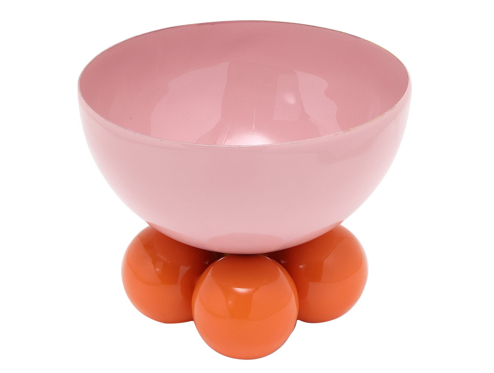 DOUBLE FUNKY Kleine Schale in zartem Rosa und leuchtendem Orange